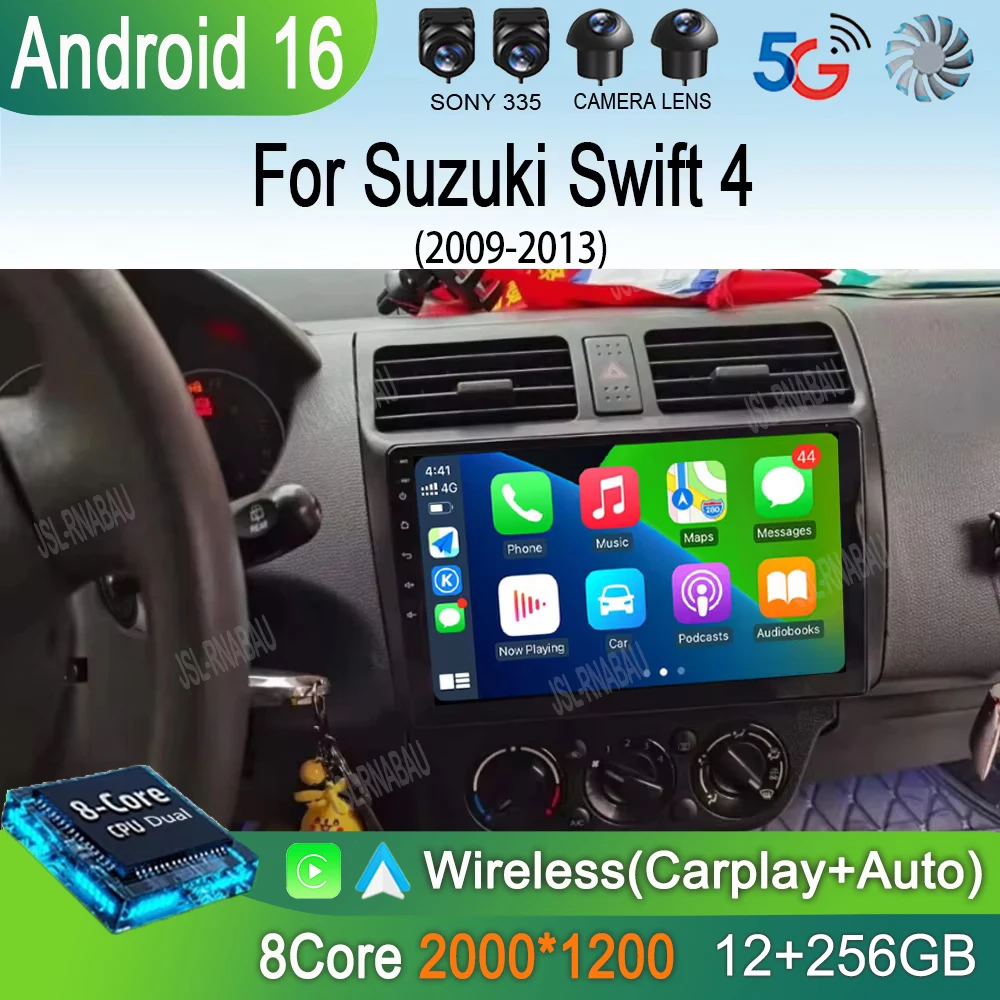 

Автомагнитола Android 16 для Suzuki Swift 4 2009-2013, мультимедийный видеоплеер 2 Din, GPS, Carplay