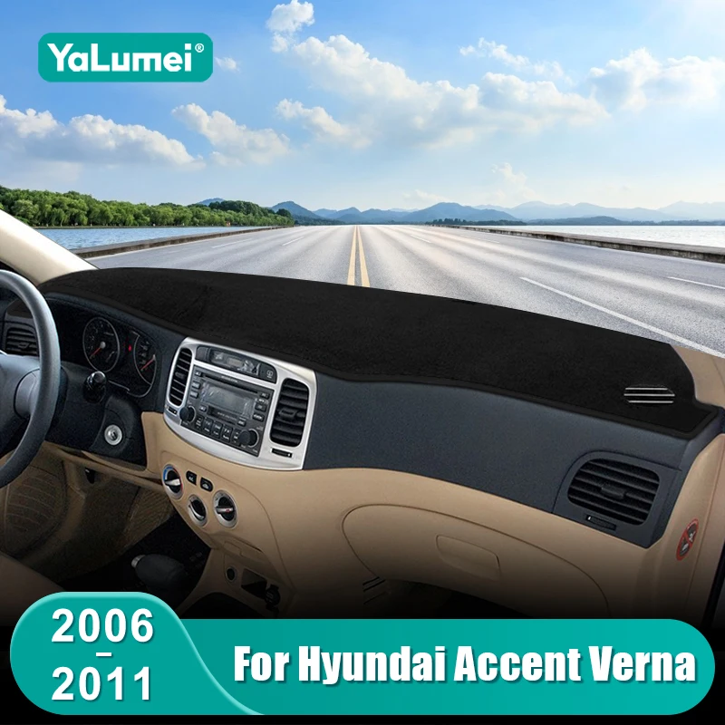 

Для Hyundai Accent Verna 2006, 2007, 2008, 2009, 2010, 2011, солнцезащитный козырек на приборной панели автомобиля, нескользящий коврик для стола, аксессуары