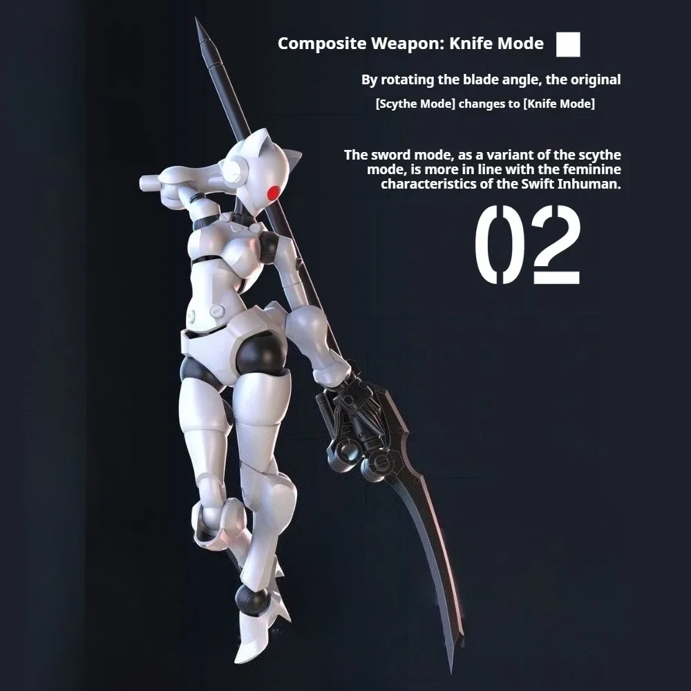 SHEIK MAINLAND 3MIN PROJECT A Swift Female Mutant 3,75 Zoll Super bewegliche, hochdetaillierte Actionfigur zum Selberbauen, 1 Stück, ohne Box – Detail 11