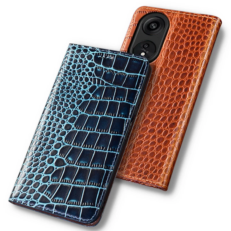 

Флип-чехол для OPPO Reno8 T Z Pro Lite 5G 4G с крокодиловым узором, магнитный чехол из воловьей кожи, чехлы-кошельки с карманами для карт
