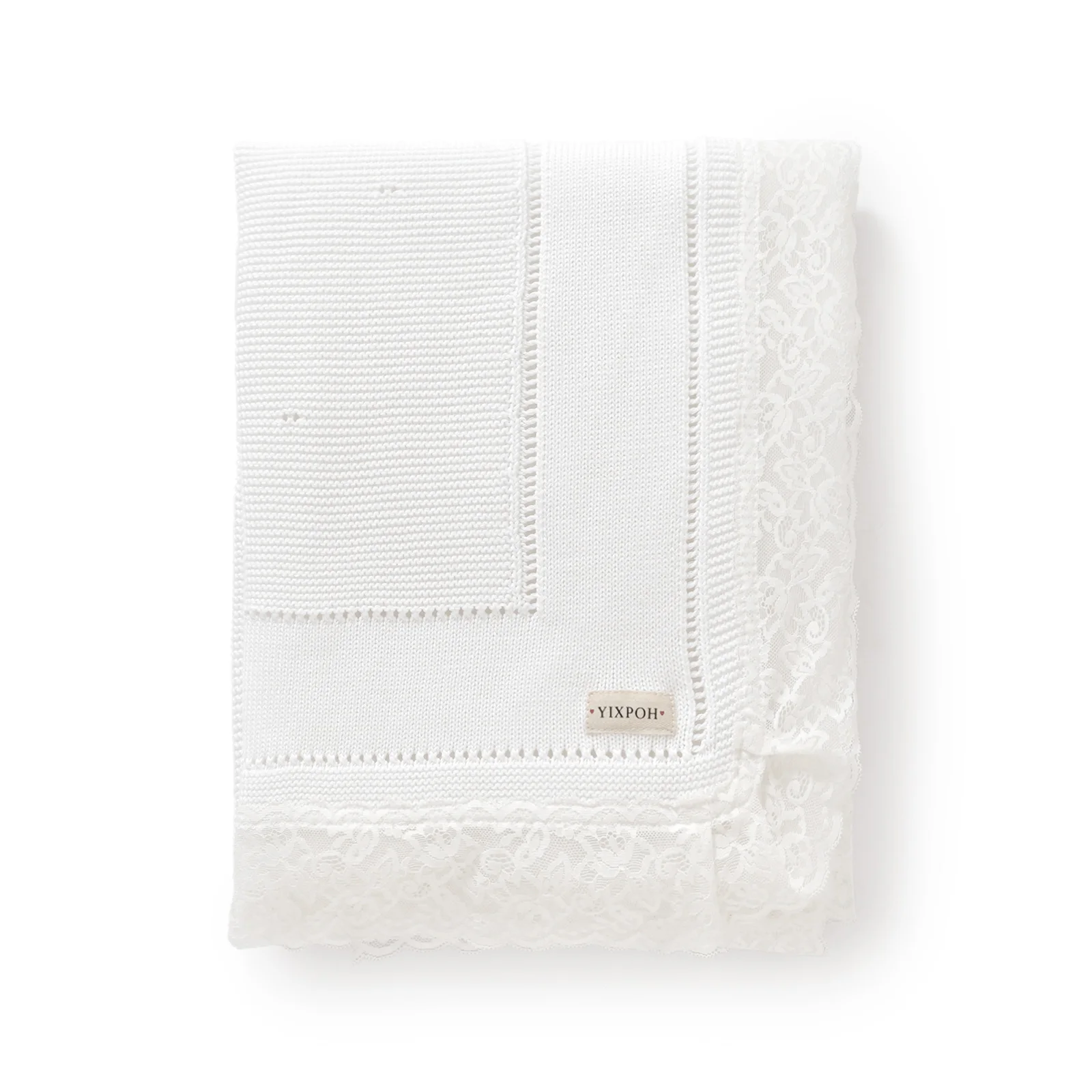 

Baby Blanket Cotton Knitted Newborn Infant Toddler Boys Girls Soft Reversible Swaddle Wrap for Stroller 100*80cm Lightweight Mat