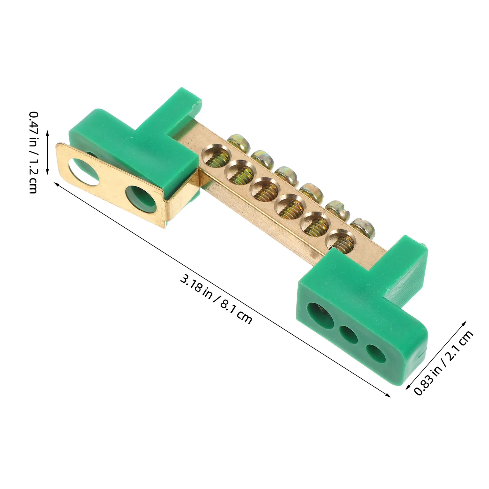 4Pcs Ground Bus Bar Neutral Line Separation Copper Terminal Block 6 Positions High Conductivity Electrical Grounding Box