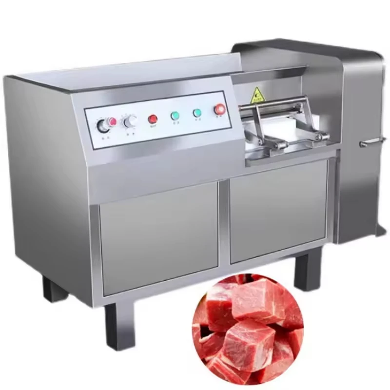 Cuber automatico di pollo/manzo da 500 kg: taglierina veloce per petto/bistecca/dadi congelata, cubettatura di formaggio, acciaio inossidabile commerciale, facile da pulire