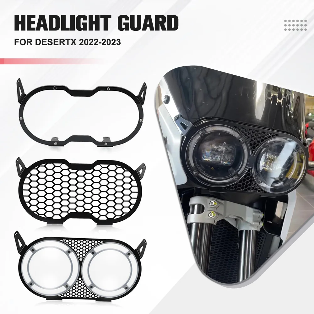 

Motorcycle For Ducati DesertX 2022-2023 Headlight Protector Shield Guard Headlamp Mesh Cover Grille Accessories Aluminium