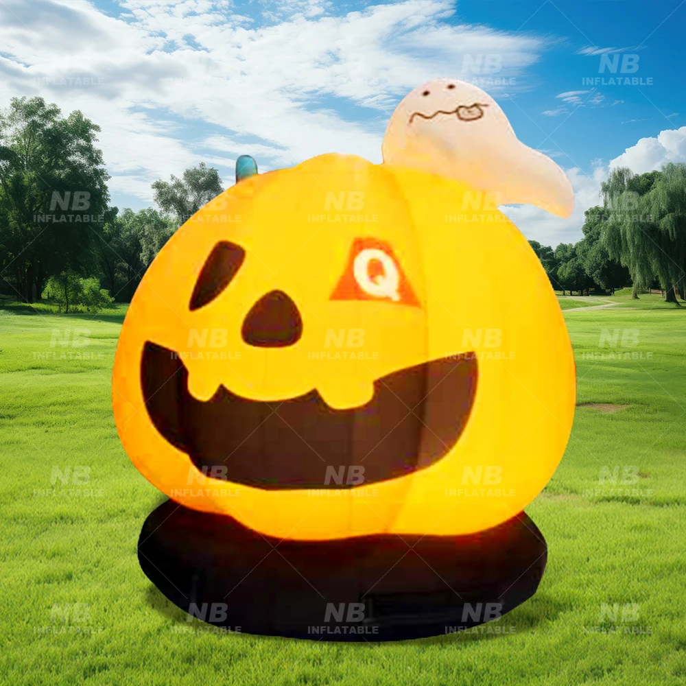 巨大なハロウィーン用インフレータブルパンプキン、高さ約1.8 - Halloween Pumpkin Decor Led のレビューと価格