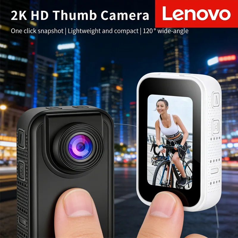 

Экшн-камера Lenovo 2K HD с магнитным креплением на грудь, портативный видеорегистратор для велоспорта, пеших прогулок и записи видео на открытом воздухе