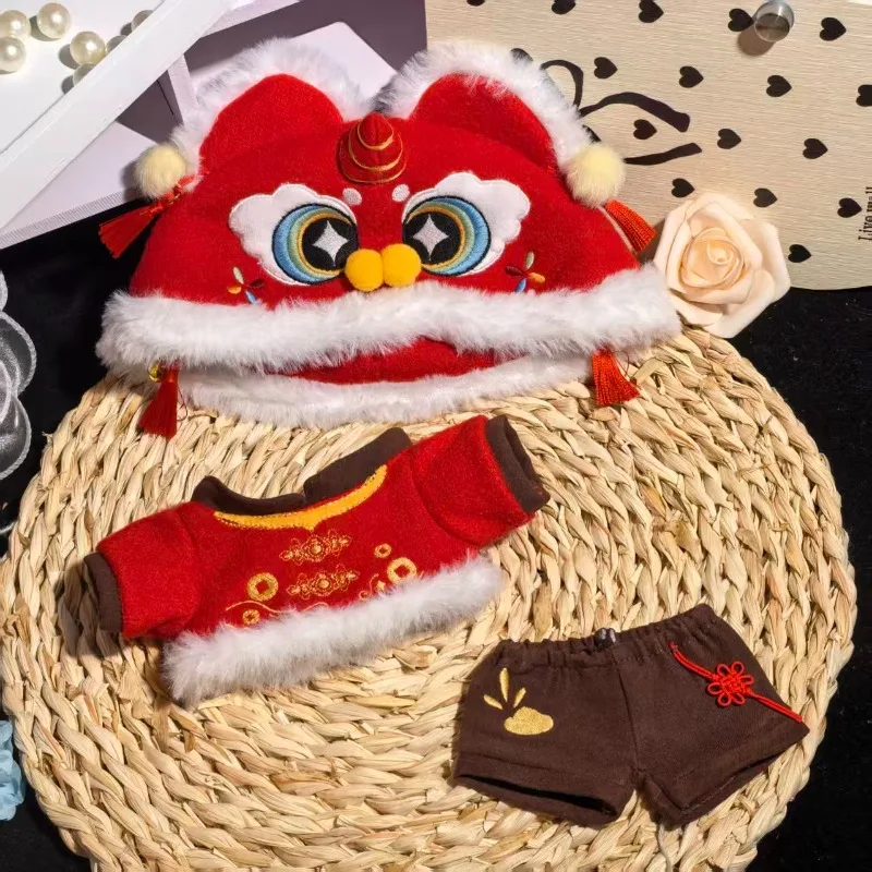 20cm Anime Classic Chinese New Year Monster Kawaii Cosplay DIY Doll Change Suit Hood Clothes Set Cartoon Dress Up Toy Fans Gift view 3