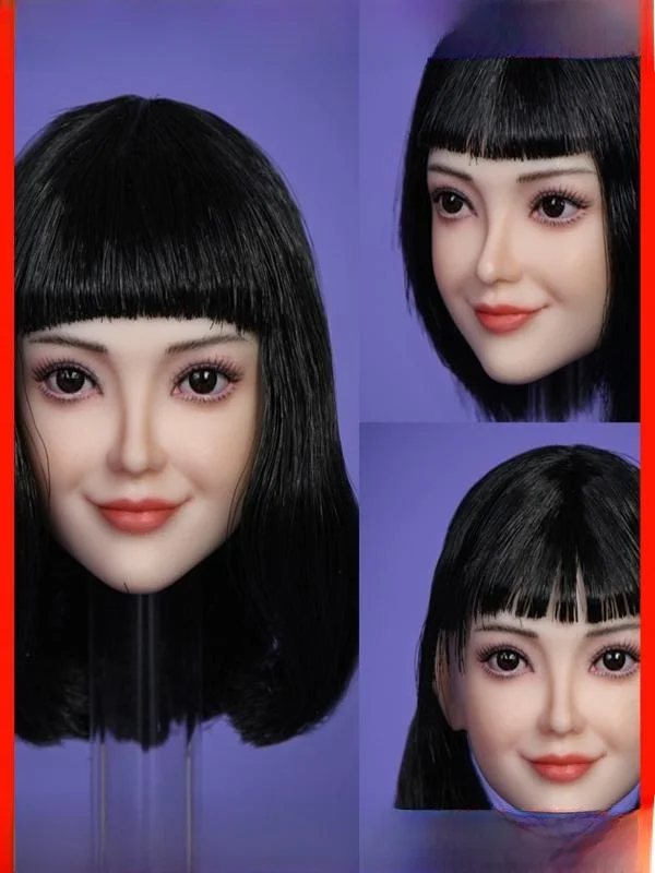 

YMTOYS 6 YMT066 Fem Head Sculpture Small round 20 Smile Version Suitable for Rubber Coating Fem Nude Body Collectible ...