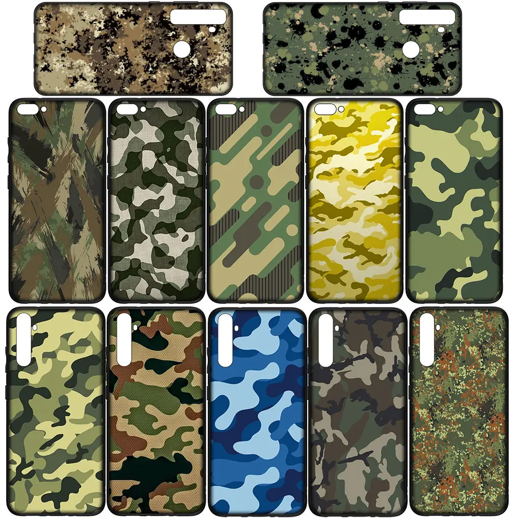 Camo Military Army Camouflage Pattern Phone Casing for Samsung Galaxy Note 20 Ultra 10 8 9 S10 Lite S9 A6 A8 Plus A9 Cover Case