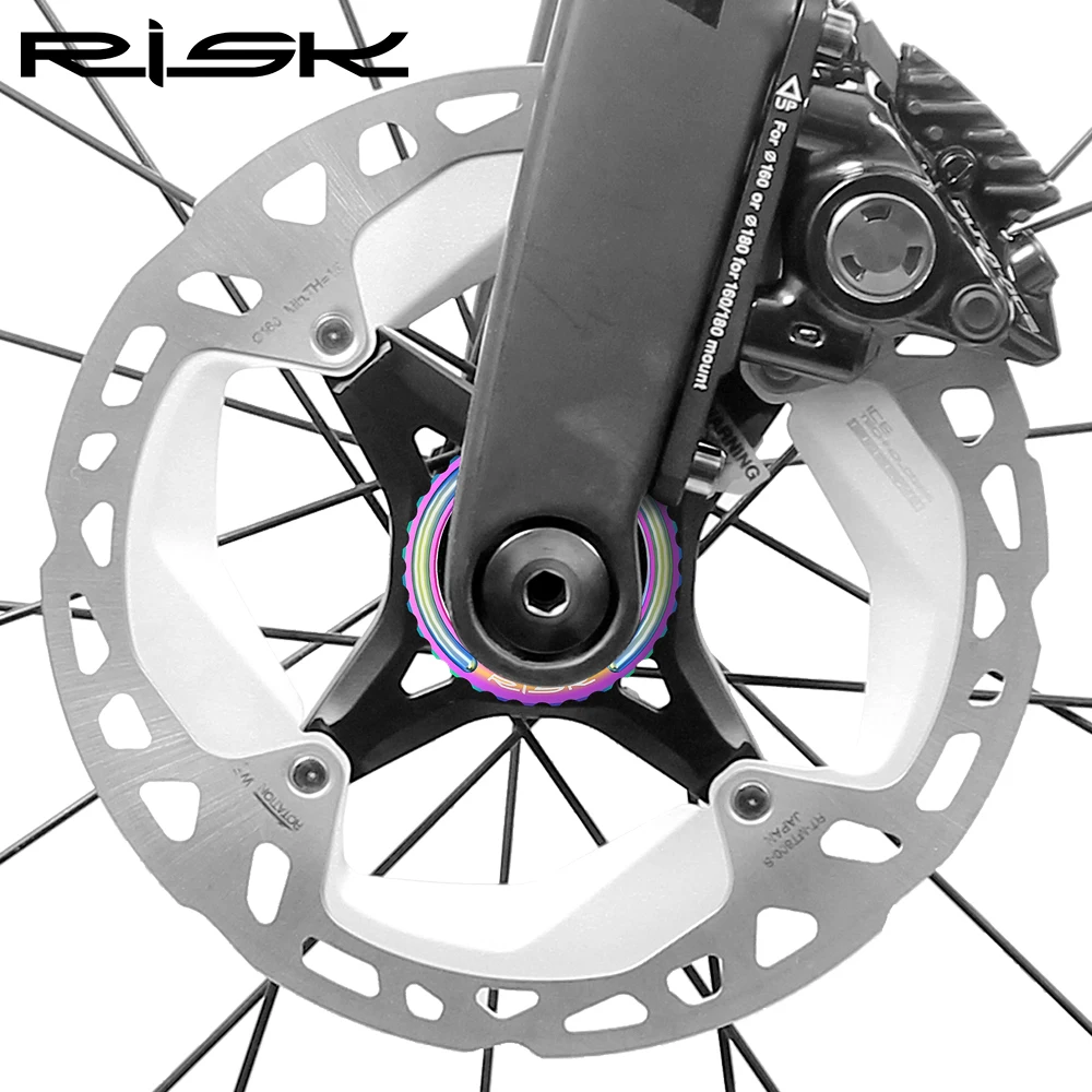 RISK Ti Alloy Lock Disc Pressure Cap Compatible With CP Wheelset High-strength Titanium Alloy
