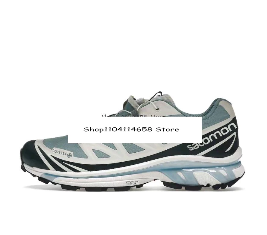 

SALOMON XT-6 KITH Gore-Tex "Blue" Leather anti slip and wear-resistant low cut men's and women's running shoes beige blue