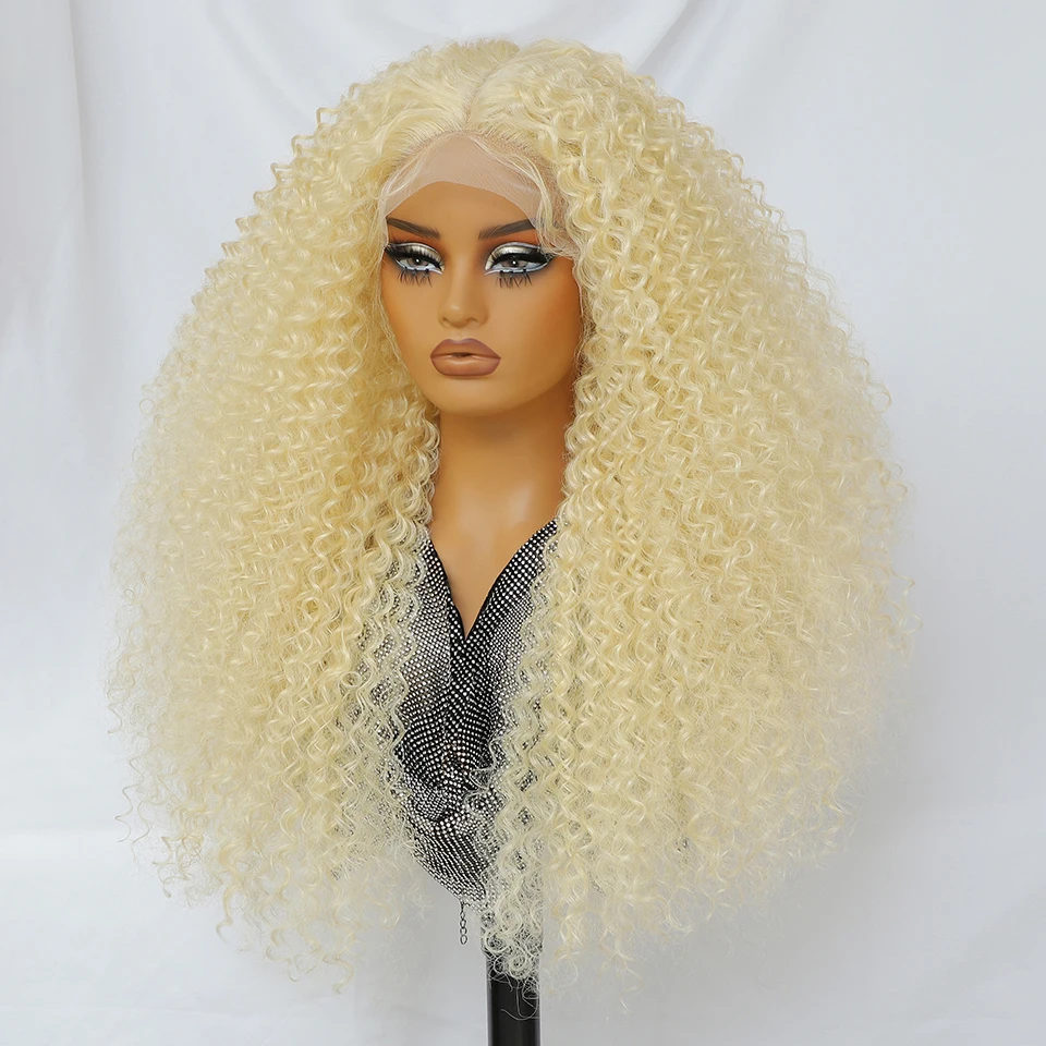 24 Inch Jerry Krul Synthetische Kant Pruiken Ombre Bordeaux Kinky Krullend Pruiken Voor Afro Vrouwelijke Zwarte Latisha Lace Front Pruiken voor Vrouw