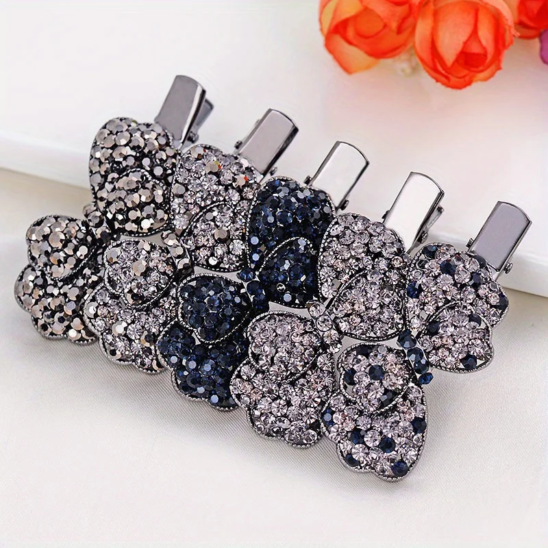 

Европейская и американская веерная тенденция, Новое поступление, женская заколка для волос со стразами и бантом, модные сверкающие аксессуары для волос