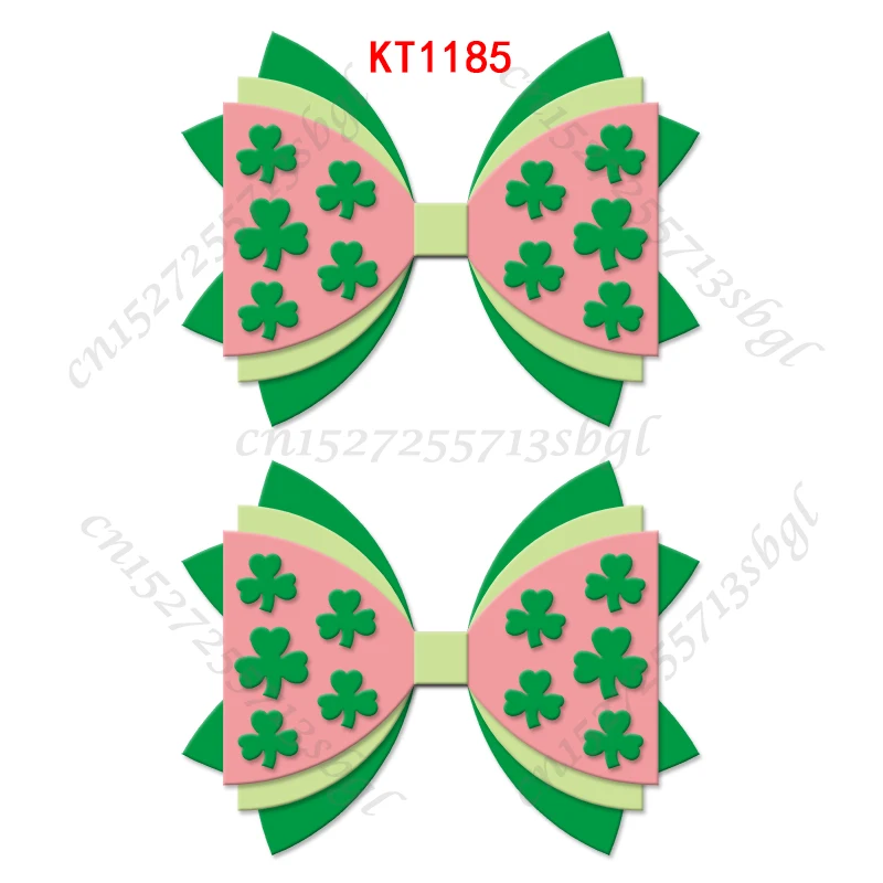 Clover, Lucky Grass Bow New Cutting Dies 2024 New Arrivals Scrapbooking 16MM Knife Suitable for Wooden Cutting Dies Machines