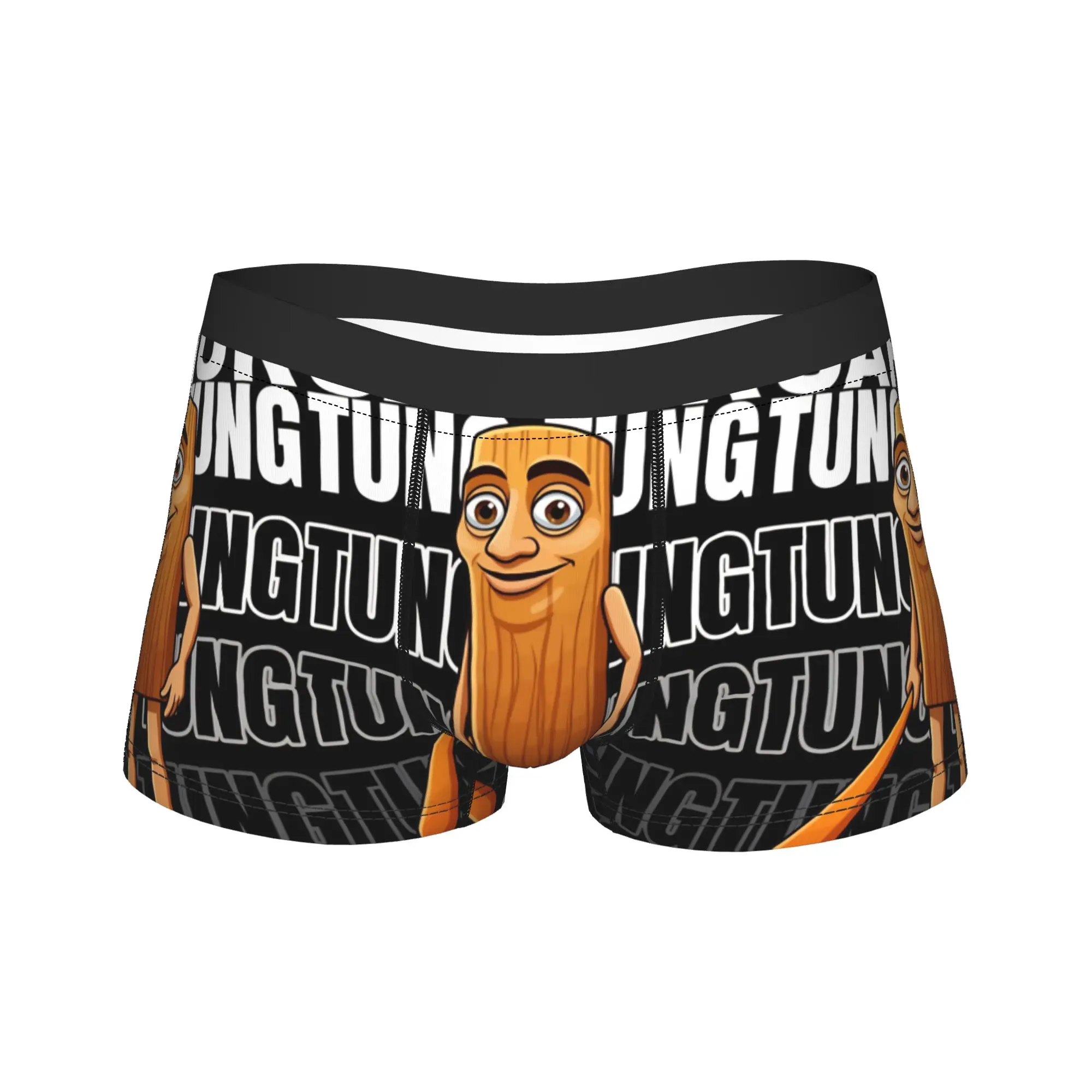 

Tung Tung Sahur Streetwear Style Underwear Elastic Underpants Pattern Boxer Brief For Men Pouch Plus Size Trunk