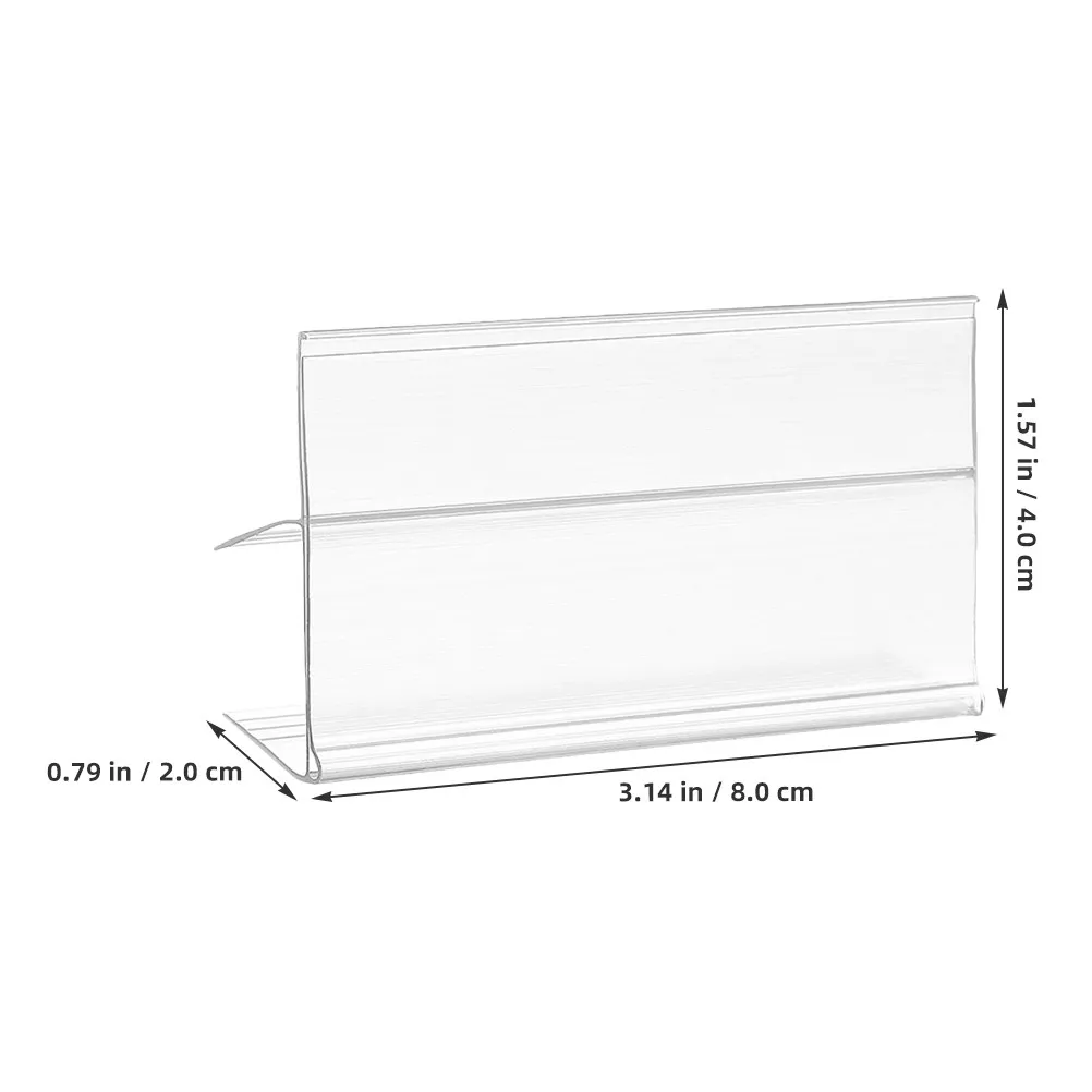 50Pcs Shelf Label Clip Heavy-Duty PVC Price Tag Holder for Supermarket Convenience Store Retail Display Quick-Clip Adjustable