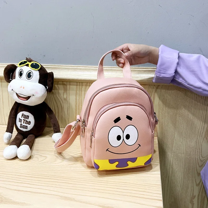 Spongebob Kindergarten School Bags Cute Simplicity Patrick Star Kids Backpack Anime Bags for Girls SquarePants Kawaii Back Pack