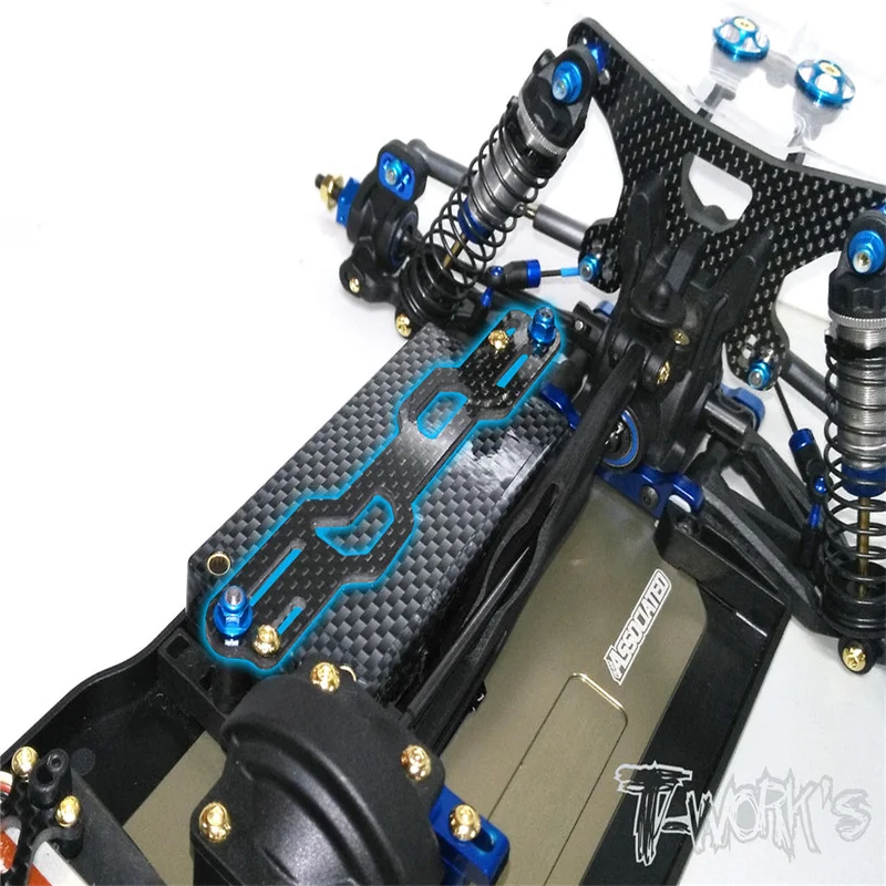 Original T works TE-171 Carbon fiber Battery Strap ( For Team Associated RC10 B64/B64D ) Rc part