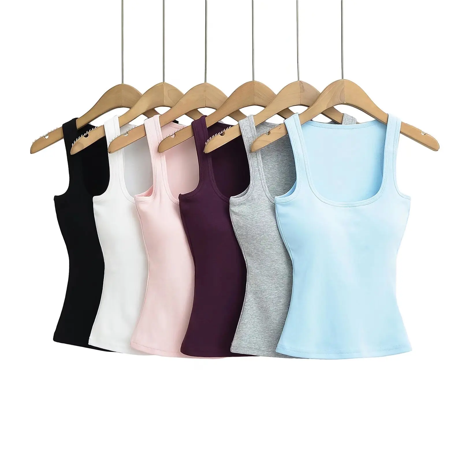 Sweet Style Pure Desire Net Red Anti-Light Chest Pad Slim Waist Work Vest Sports Casual Yoga Top Women's Fashion Summer Tank Top