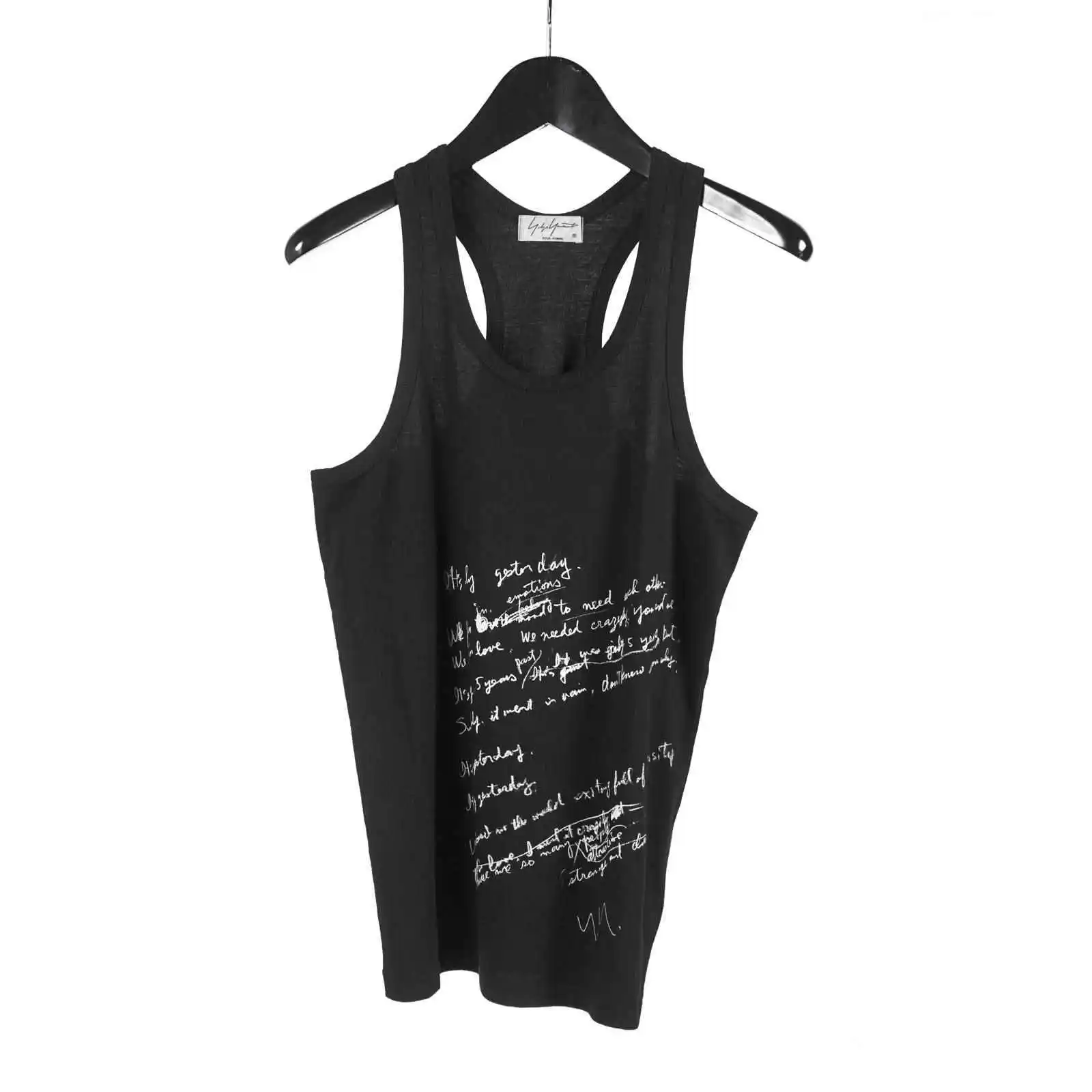 

TOP-YAMOTO Dark High Street майка мужская модная свободная футболка без рукавов в стиле хип-хоп под прикрытием