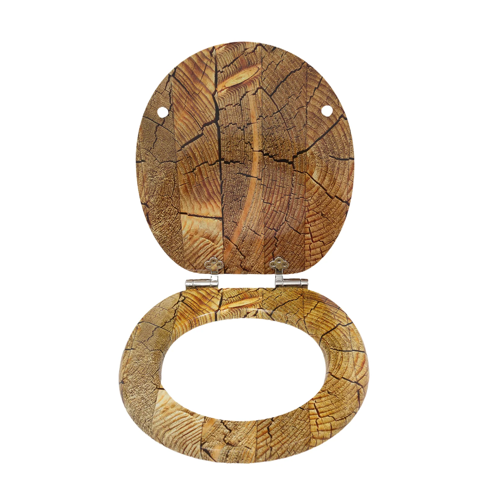 SINOBATH WC-Sitz mit Soft-Close-Funktion, WC-Sitz aus Holz, universeller Toilettensitz, langlebiger, stabiler MDF-Toilettensitz, belastbar bis 190 kg, einfache Installation, Zinklegierungsscharnier, antibakteriell und leicht zu reinigen – Detail 12
