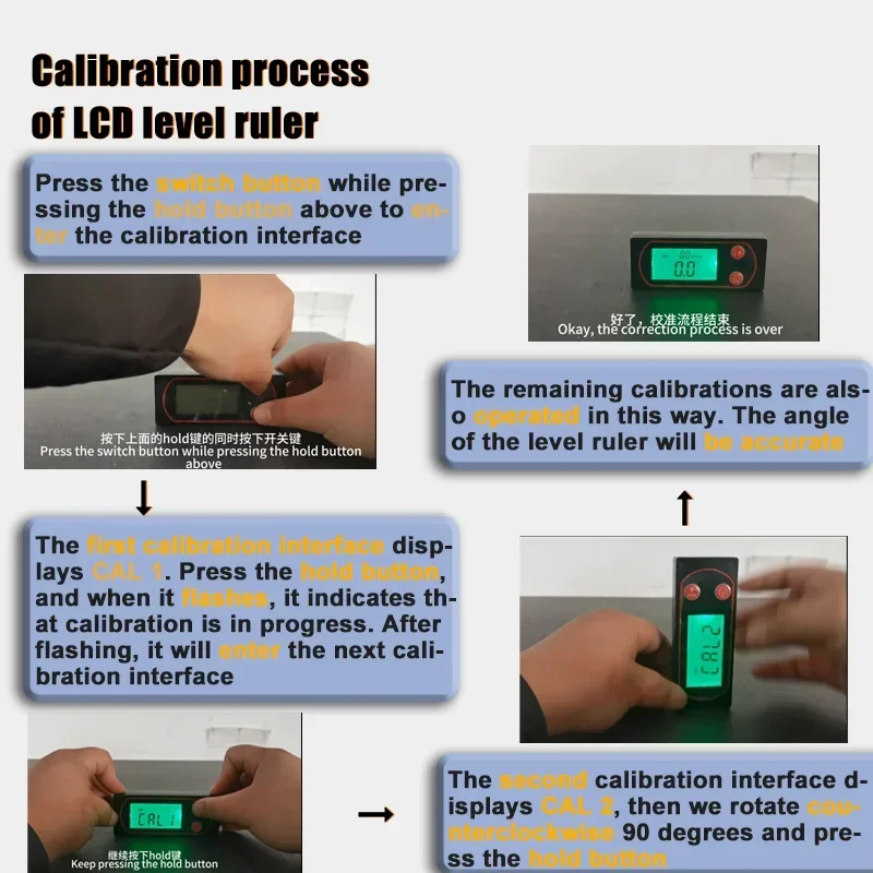 เครื่องวัดระดับดิจิตอลอิเล็กทรอนิกส์ 30/40/50 ซม. พร้อมแม่เหล็ก วัดมุม 90 องศา ทำจากอลูมิเนียมอัลลอยด์