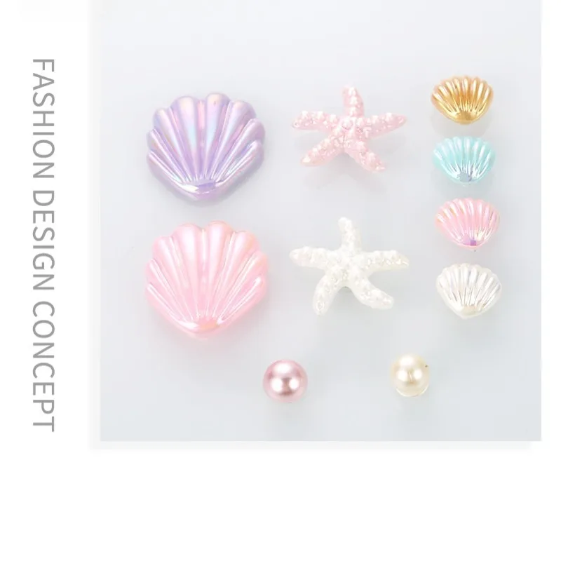 18PCS Fashion Shoe Charms Set Accessories Hole Shoe Buckle Cute Starfish Seashells Pearls Colorful DIY 3D Shoes Decorations Gift image 5