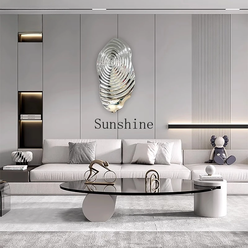 

Stainless steel wall metal pendant living room convex background wall pendant