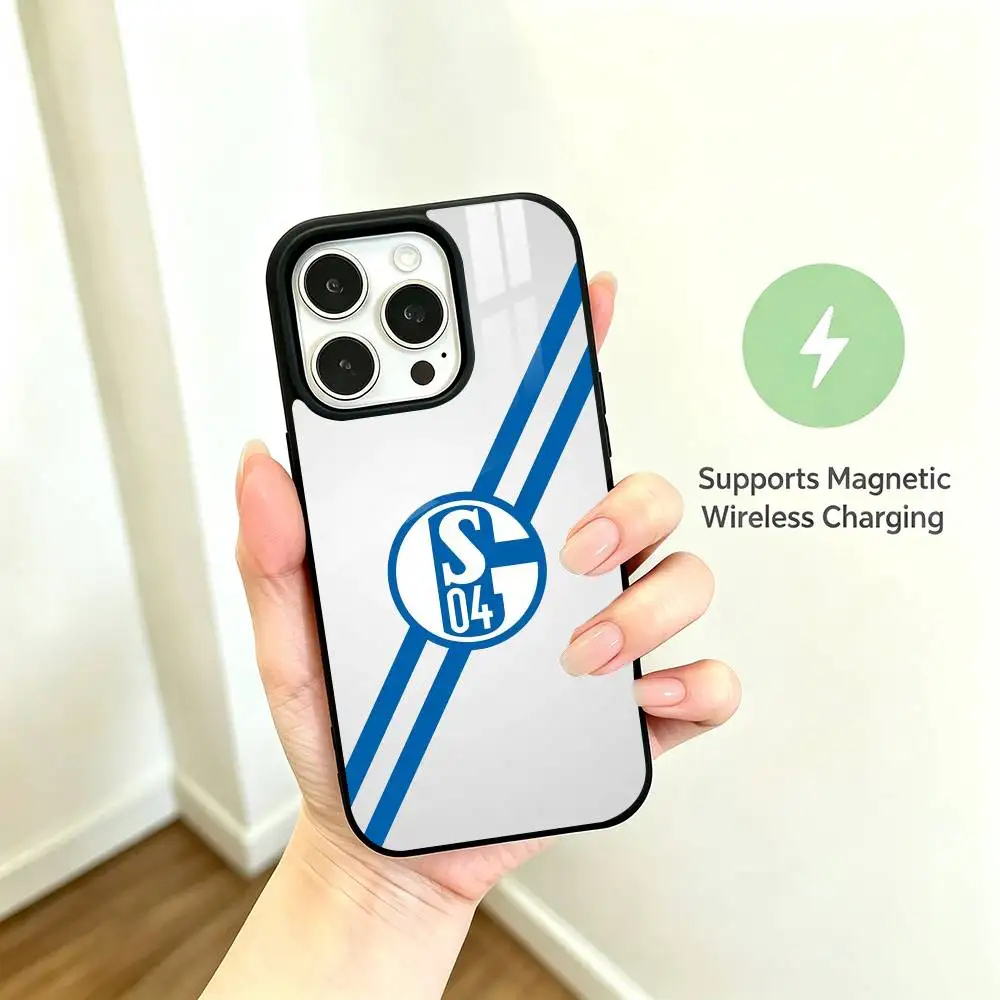 Football S-Schalke-04  gift Phone Case For iPhone17,16,15,14,13,12,11 Plus,Pro Allows magnetic wireless charging
