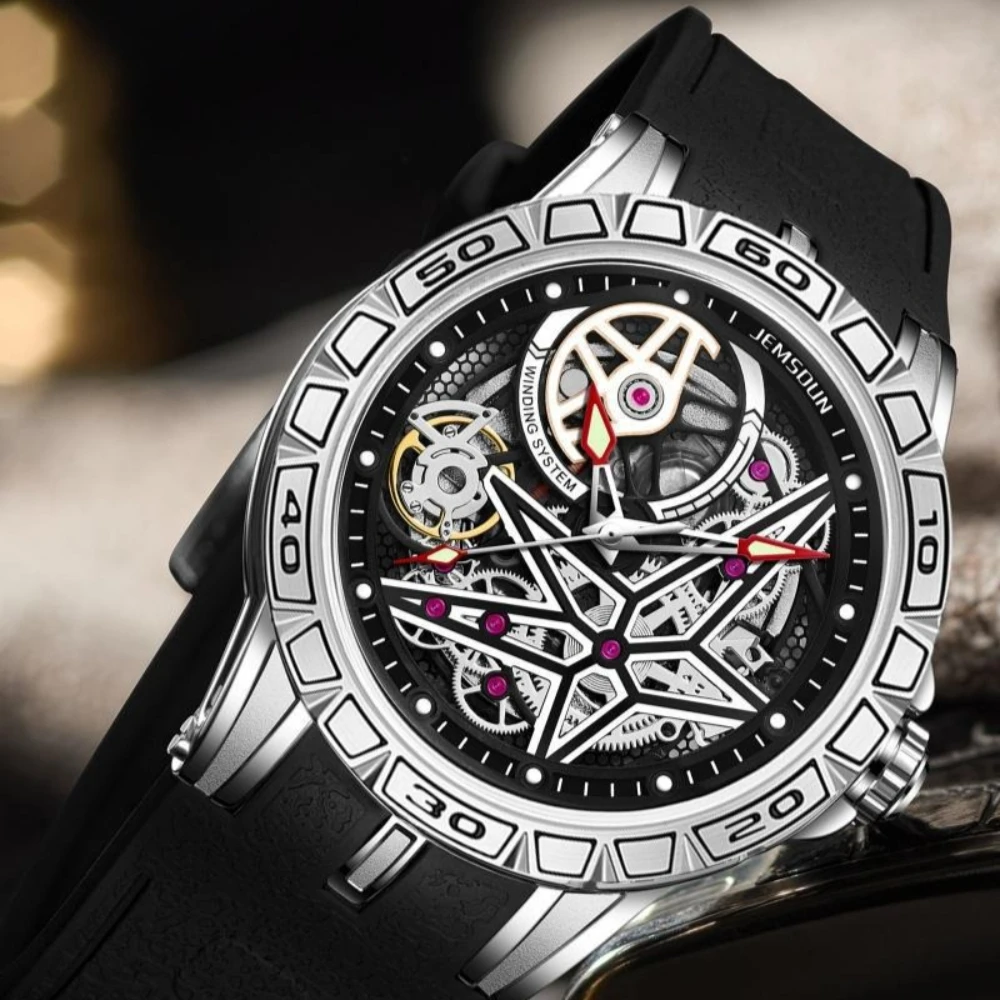 Luxury Watch With Rubber Strap - Orologi al Quarzo 3D Creativi da