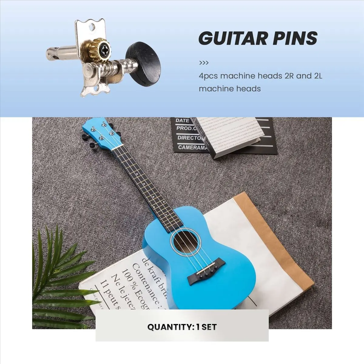 L79A Tuning Pegs Tuners Machine Heads 2R 2L for 4 String Ukulele Guitar Parts Repair Tools Kits Accessory