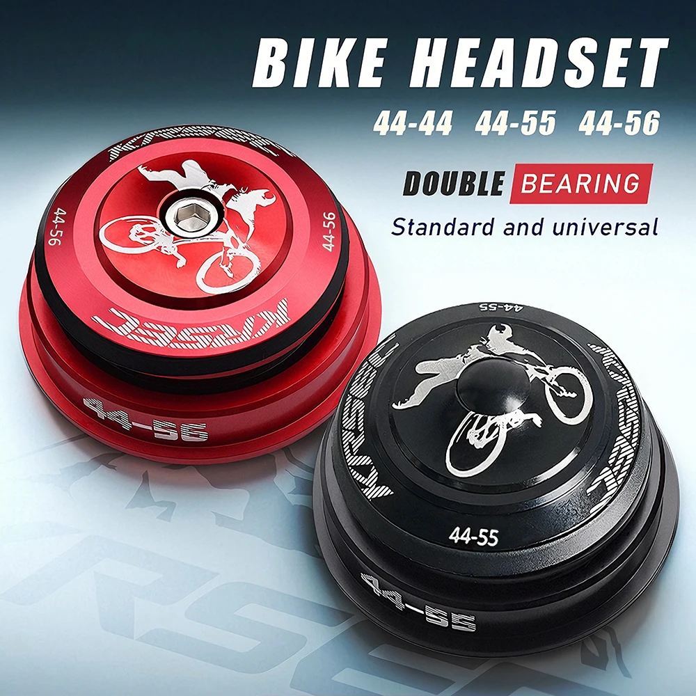 KRSEC MTB Mountainbike Schüsselgruppe, Fahrradlager-Headset aus Aluminiumlegierung, für konische gerade Gabel, 44–44 mm/55/56 mm, 28,6 mm