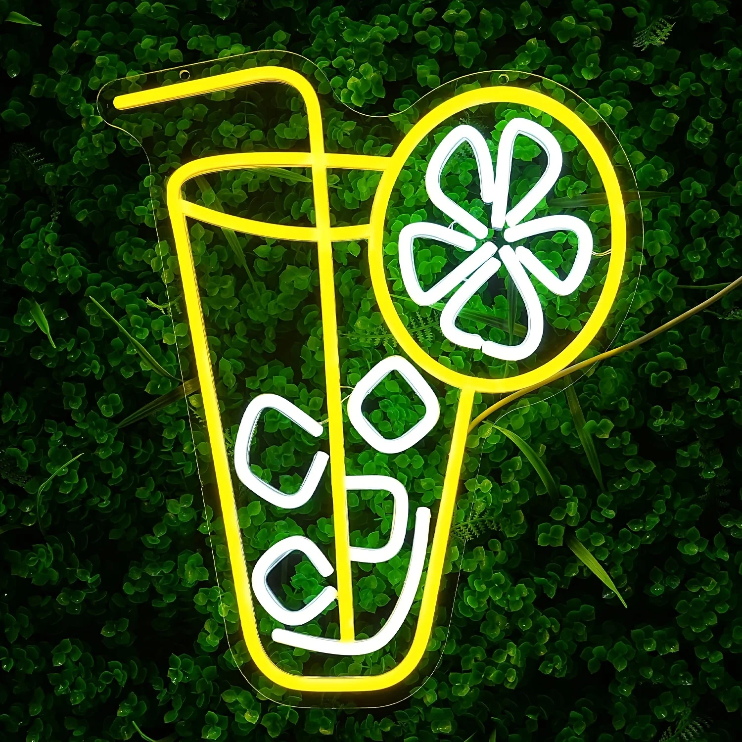 

Lemon Tea Drink Neon Light LED Neon Sign Wall Decor for Coffee Shop Beverage Shop Kitchen Living Room Bar Party Gift for Friend