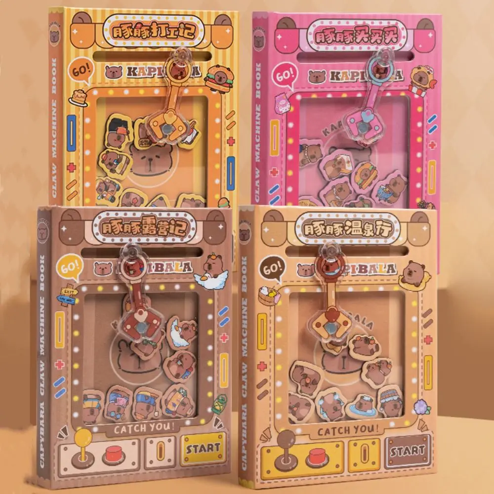 

New Cartoon Capybara Notebook Catching Doll Doll Claw Machine Note Pad Multicolor Writting Book Students Accessories
