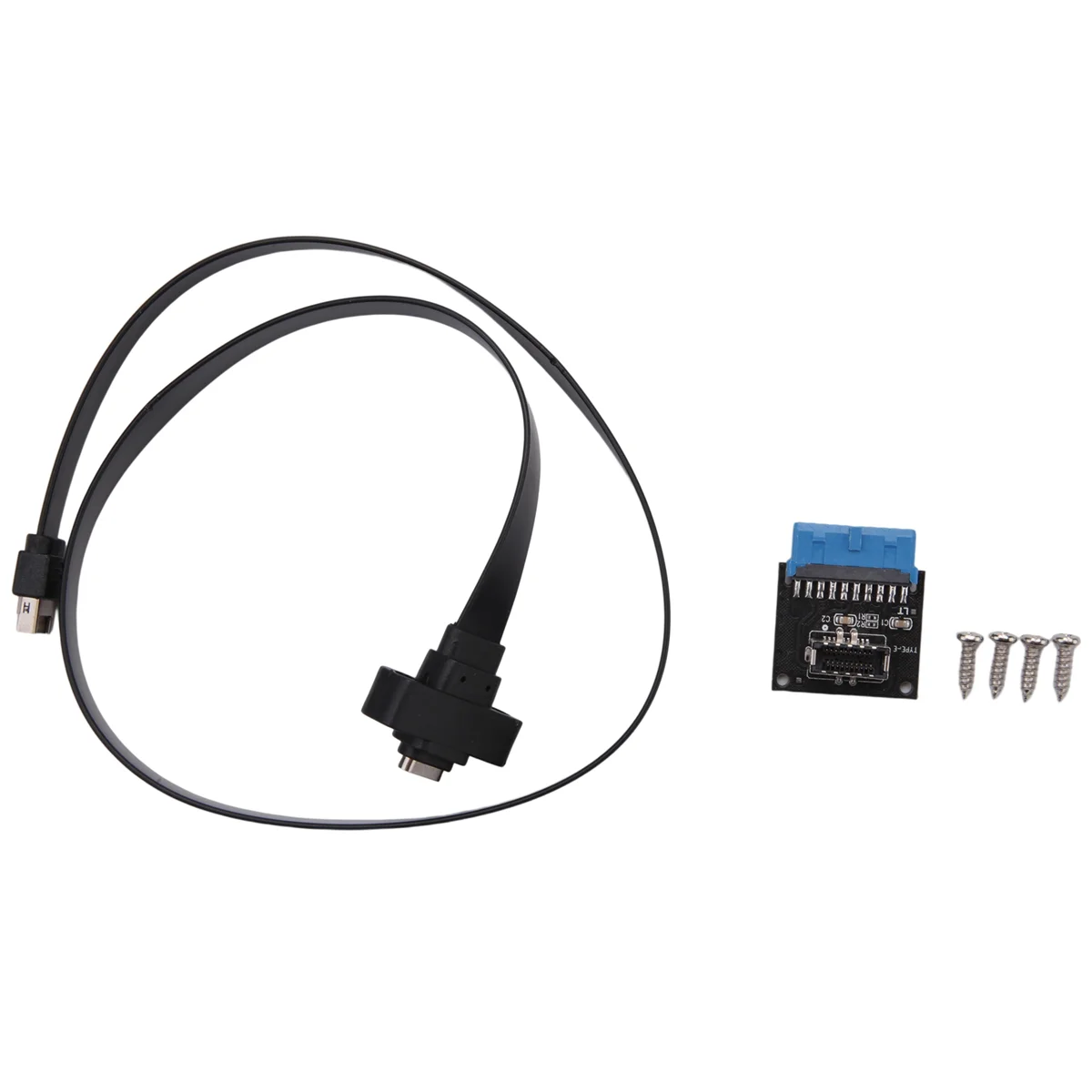 SMIEA USB 3.1 Type C Front Panel Header Extension Cable 50 cm, USB 3.1 Type E to USB 3.1 Type C Cable,Gen 2 10 Gbps Cable