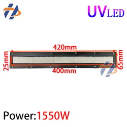 High Power 1600W UV Varnish Wood Wax Oil Curing UV LED Curing Lamp 400*25MM