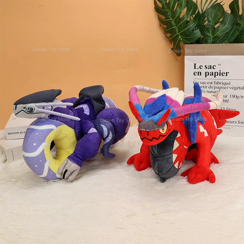 New 2 Styles Pokemon Plush Miraidon Koraidon Motorcycle Form Cute Animal Stuffed Toy Dolls Christmas Gift Soft Stuffed Toys