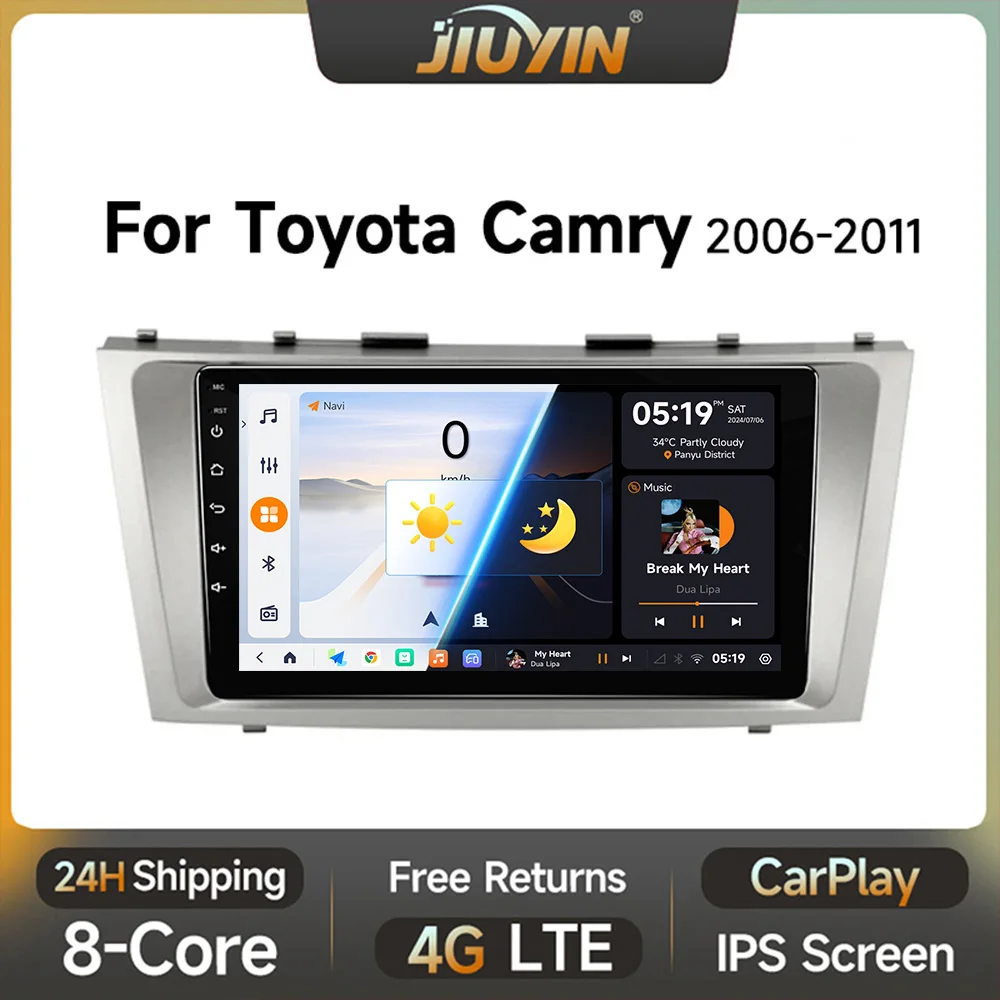 2din Android 13 Car Radio Multimedia Video Player For Toyota Camry 7 XV 40 50 2006-2011 Navigation GPS 4G Carplay Auto Head Unit