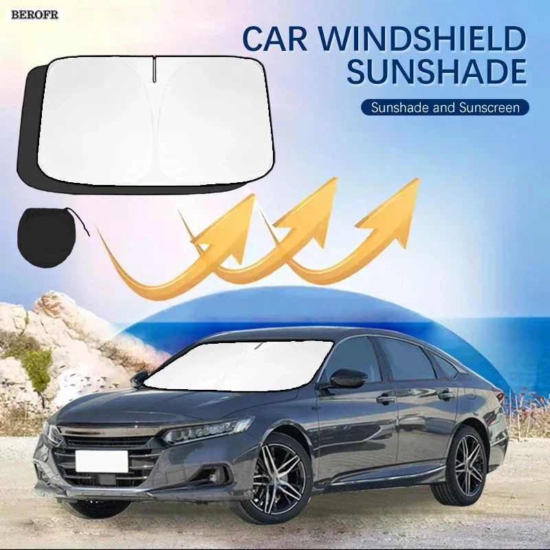 Car Windshield Sun Shade Covers Front Window Sunscreen UV Parasol For Honda Accord 7th 8th 9th 10th Summer Car Accessories