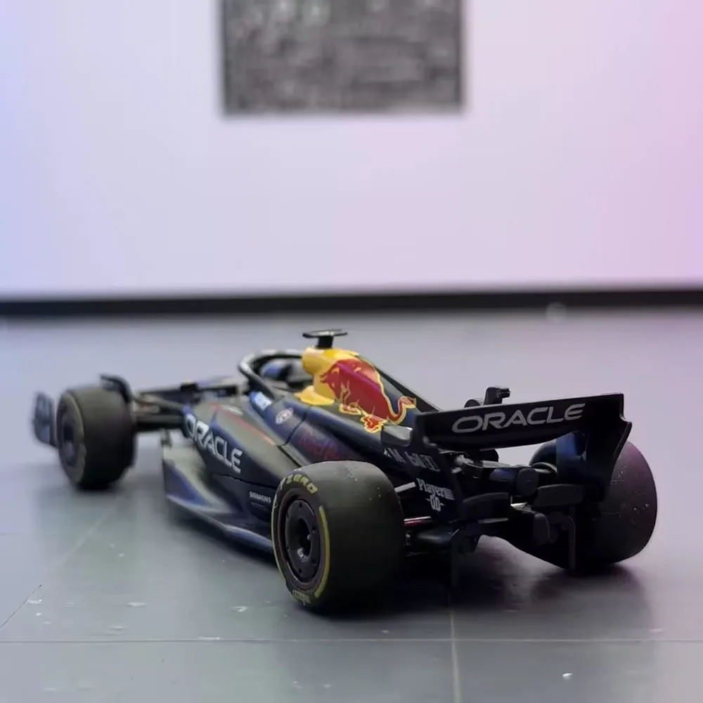 Модель-автомобиля-1-43-игрушка-f1-oracle-red-bull-racing-rb19-Верстаппен-изысканная-цветочная-роспись-миниатюрные-машинки-с-подвижными-элементами-детские-игрушки
