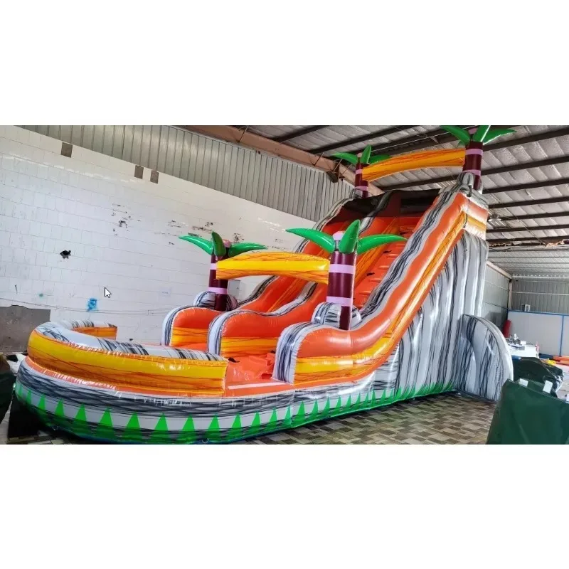 Inflatable Bounce House Multicolor Pastel Wedding Bouncer Castle Unisex Slide Air Blower