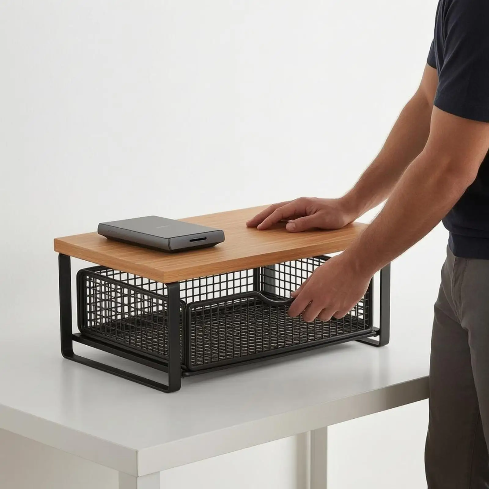 Compact Desk Storage Shelf Organizer for Office Home Vanity Multi Layer Rack
