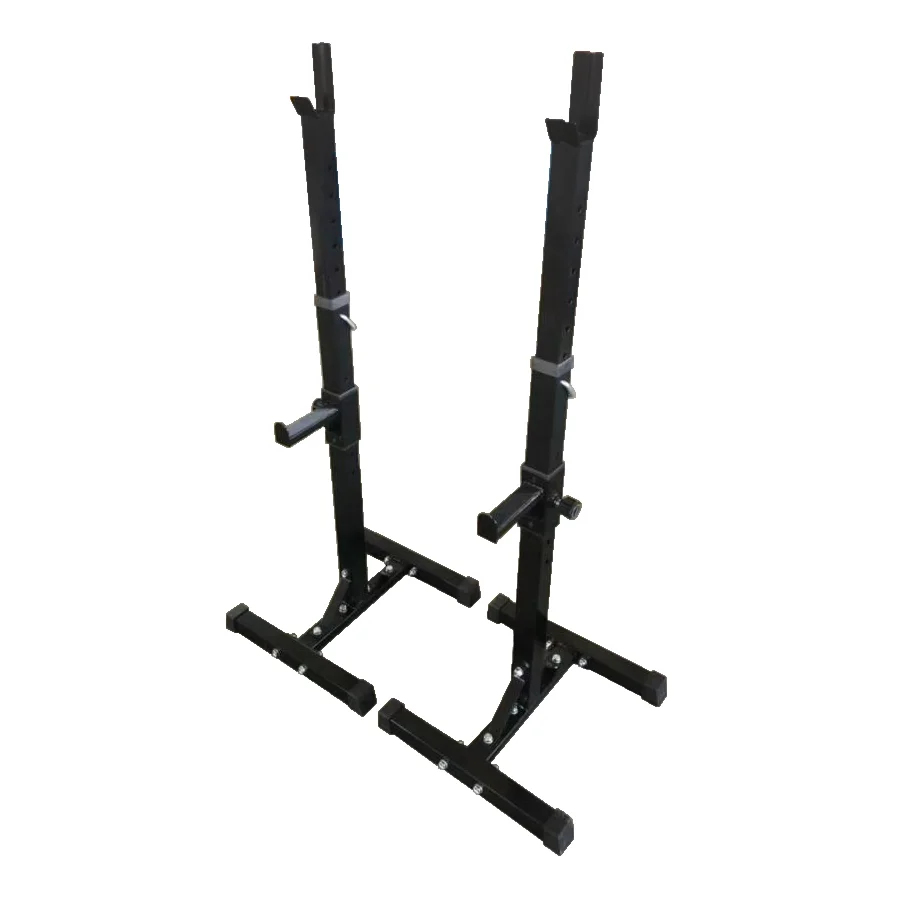 Adjustable Foldable Squat Rack Carbon Steel Frame Bench Press for Indoor Use