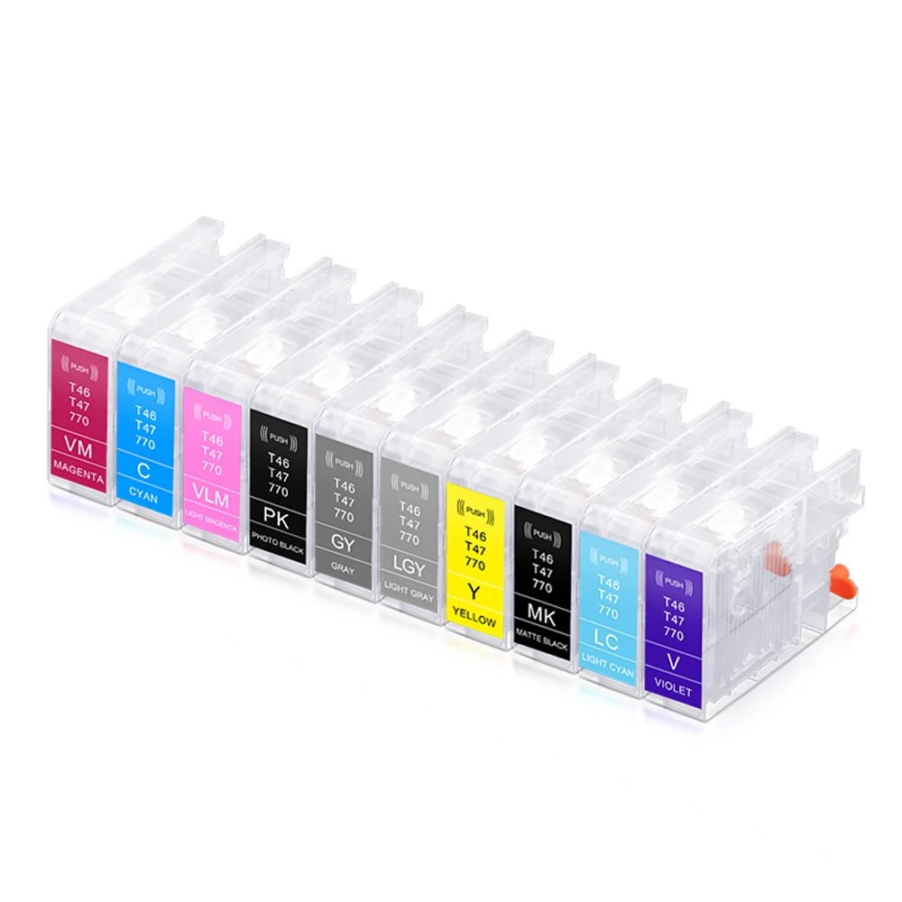 T46S T47A 10 PCS Ink Cartridg NO Chip for EPSON SC-P700 SC-P900 SC-P703 SC-P704 SC-P706 SC-P708 SC-P903 SC-P904 SC-SP906 SP908