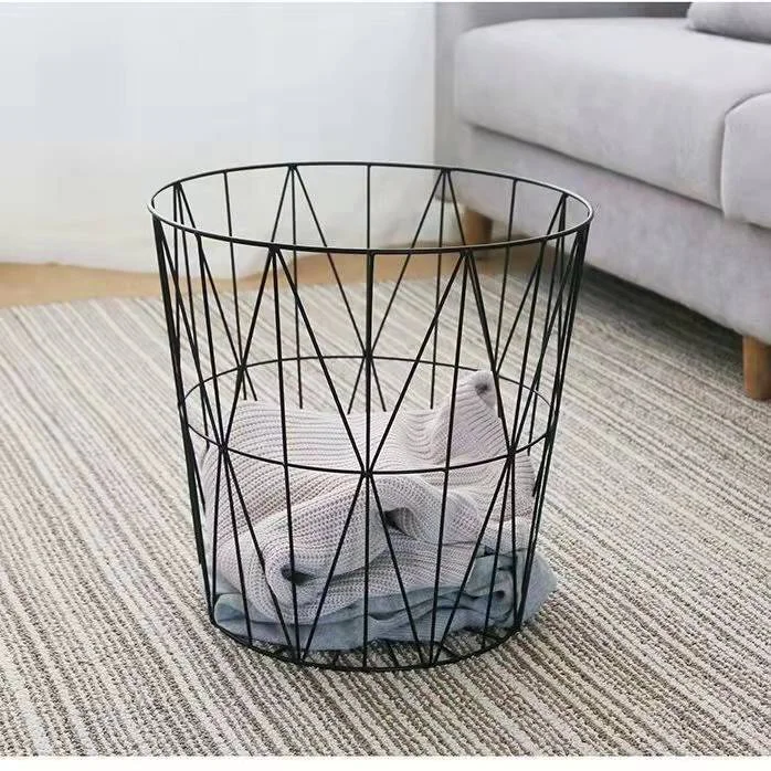 2022 hot-selling multi-functional square metal side table storage basket