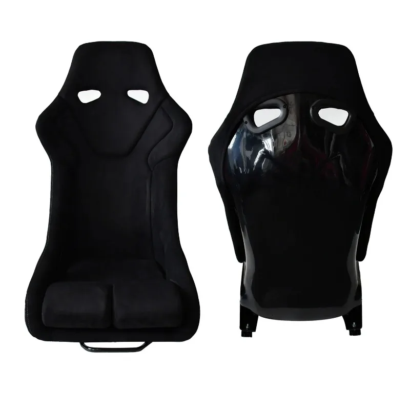 Suede Fiberglass Double Slide Universal Black Racing Modified Bucket Chair