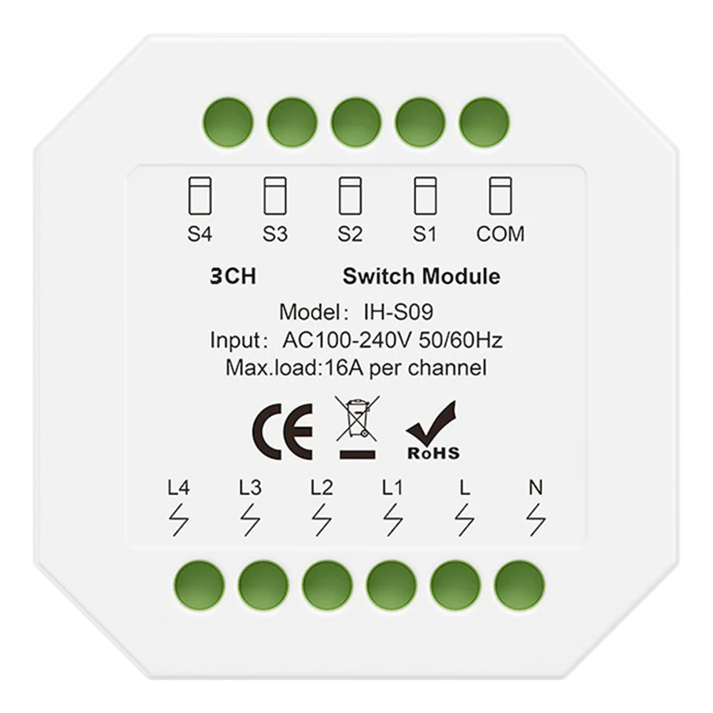 For Zigbee 3.0 Compatible Smart Switch 16A for Tuya Platform with App Control and Multi Module Grouping Capability