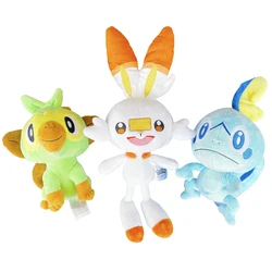 HQ-Peluche Pokémon pour Enfants, Scorbunny, Sobble, Grookey, Beurre, Cendrillon, Épée, Bouclier, Initial, Elfe, Animal, Cadeau de Noël