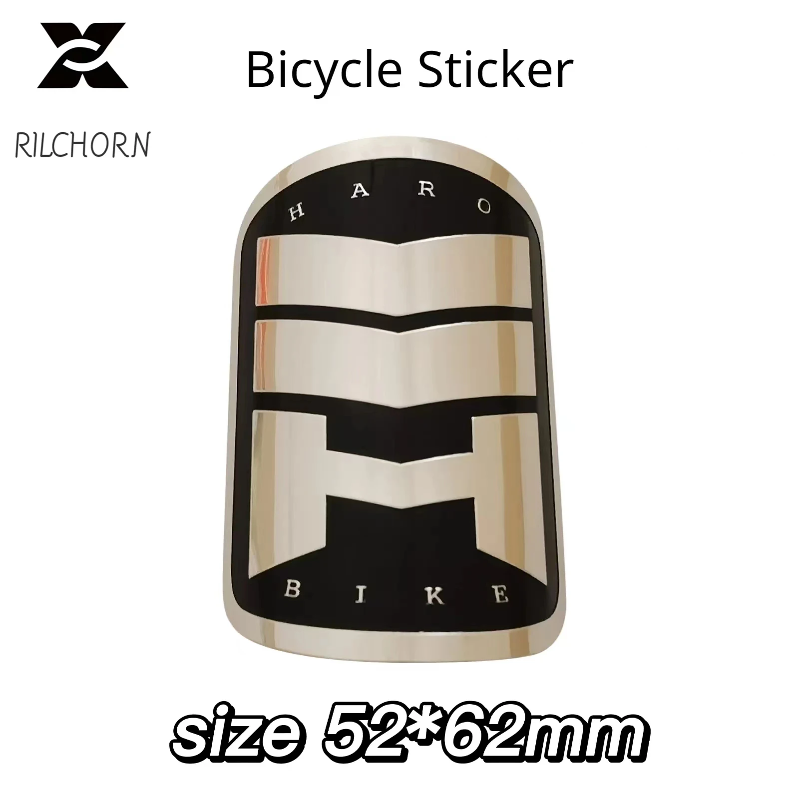 

RILCHORN Bike Stickers Aluminium Alloy Decal Bicycle Stikers Waterproof Sunscreen Bike Head Badge BMX Bikes Accessories