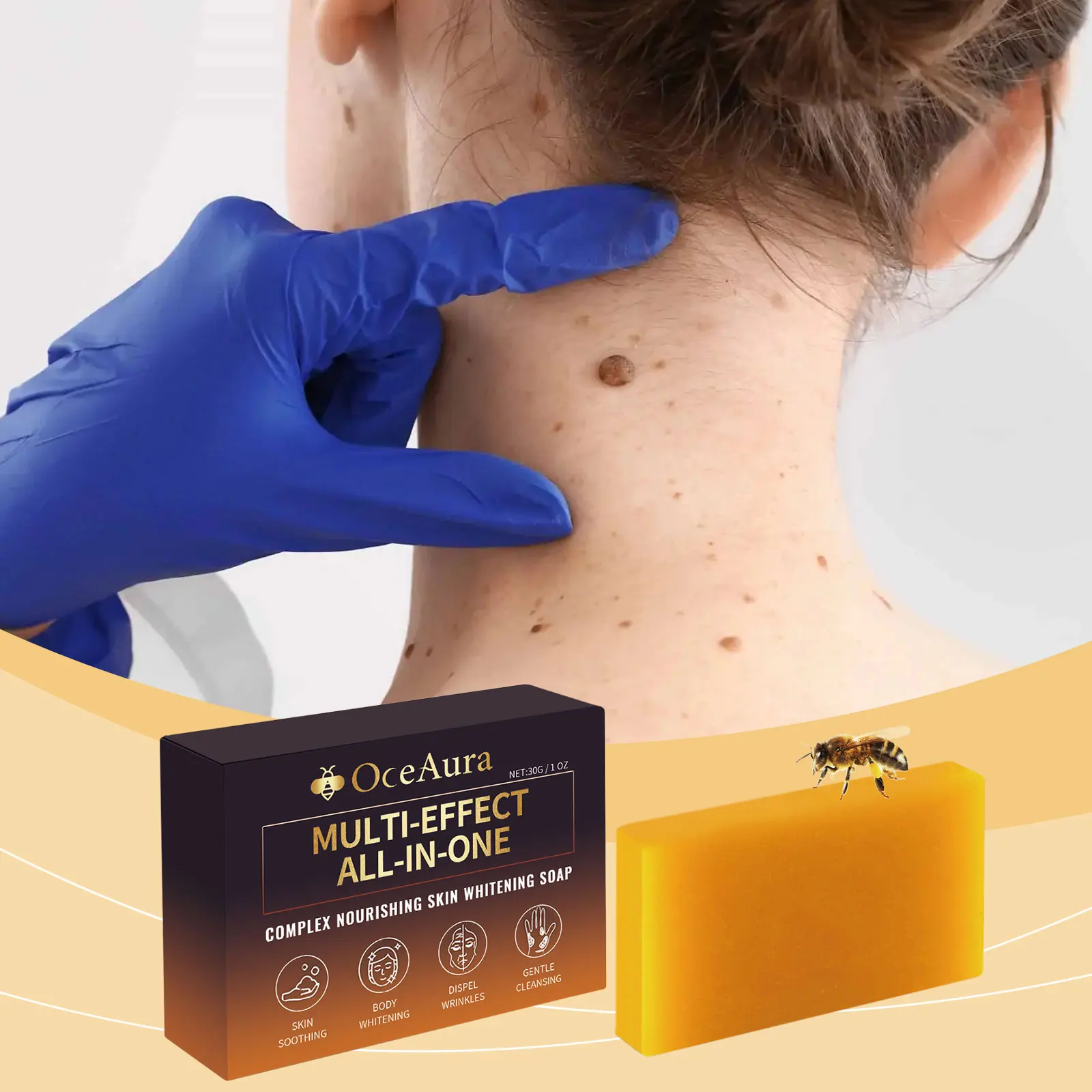 Мыло для ухода за кожей OceAura, нежно очищает кожу тела, грязь и отшелушивающее очищающее мыло со свежим цветочным принтом для ухода за кожей